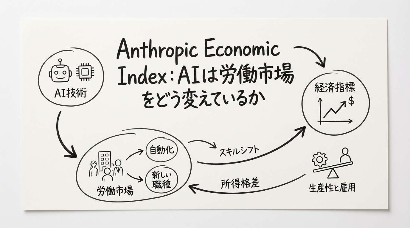 Anthropic Economic Index:AIは労働市場をどう変えているかのイメージ