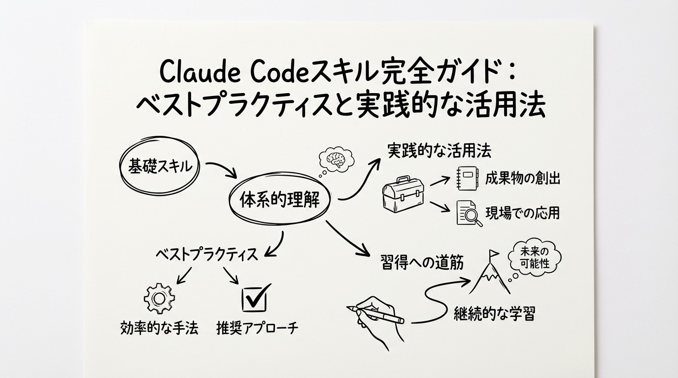 Claude Codeスキル完全ガイド：ベストプラクティスと実践的な活用法のイメージ