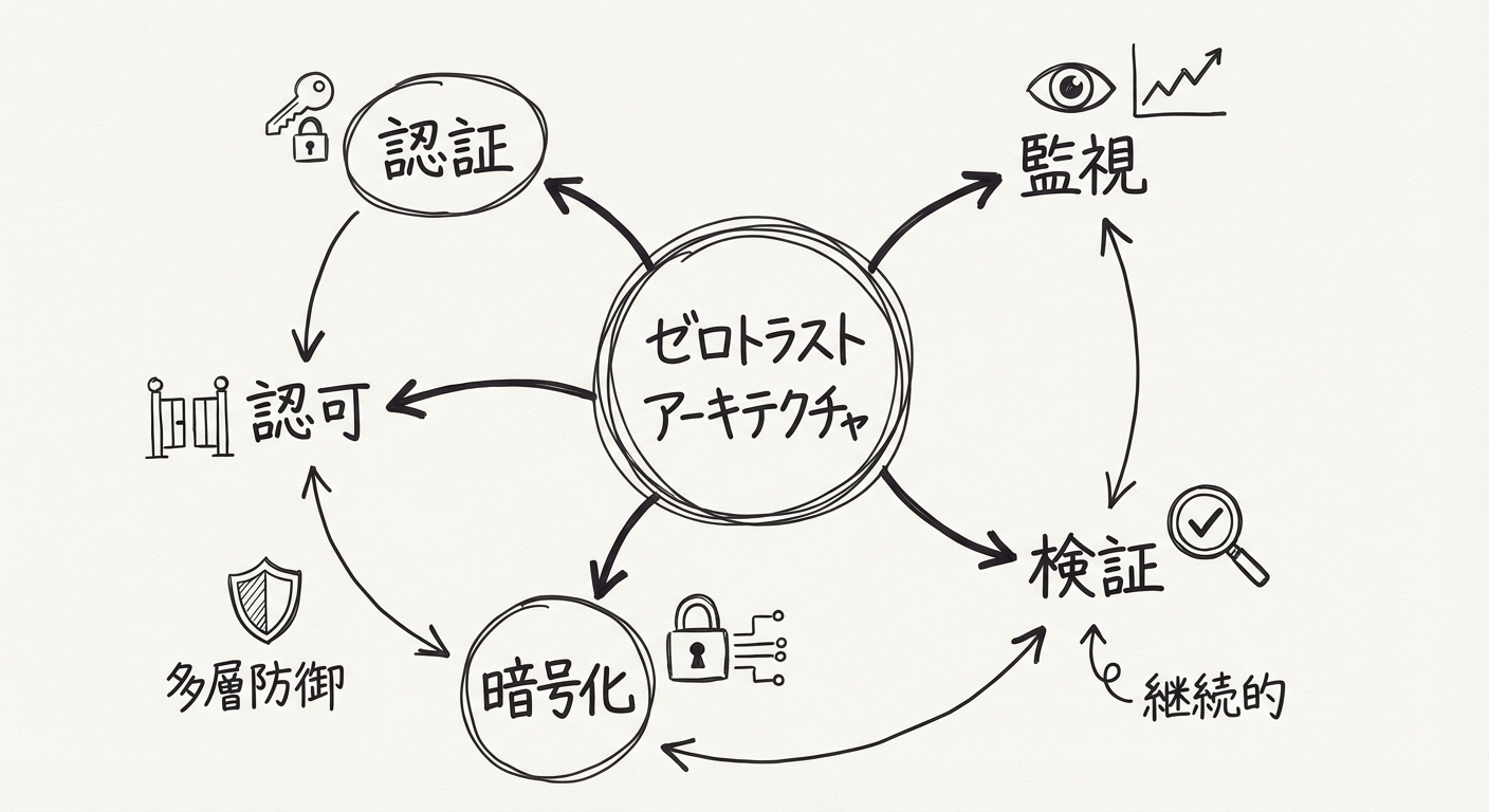 ゼロトラストアーキテクチャの概念図