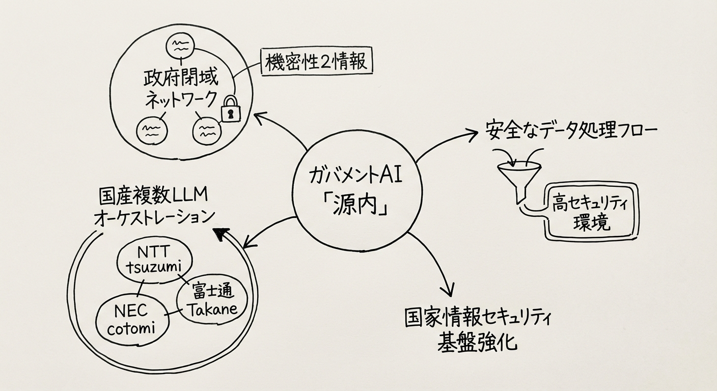 ガバメントAI「源内」のセキュリティアーキテクチャ:閉域ネットワーク環境と機密性2情報への対応