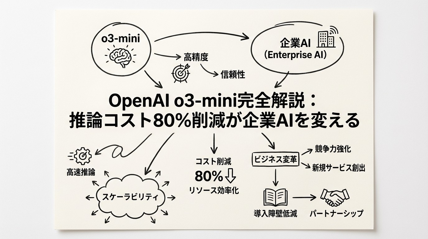 OpenAI o3-mini完全解説：推論コスト80%削減が企業AIを変えるのイメージ
