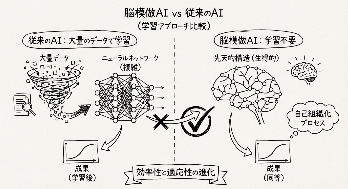 脳模倣AIの概念図