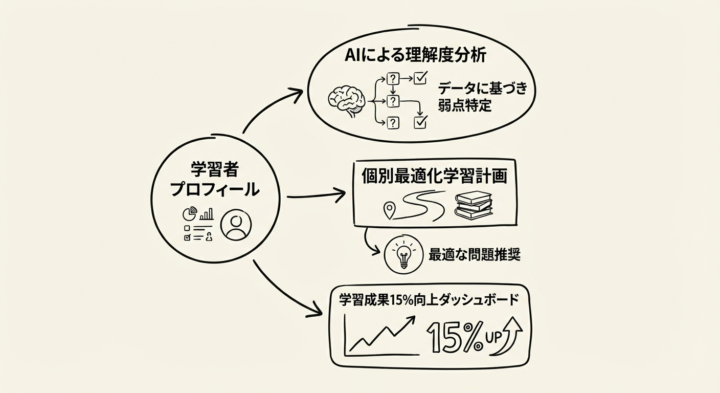 AI個別最適化学習のフロー