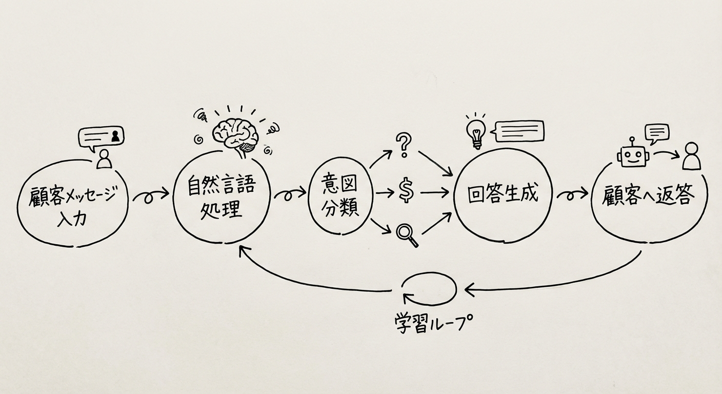AIチャットボットの処理フロー